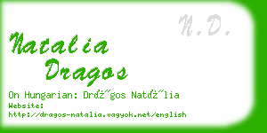 natalia dragos business card